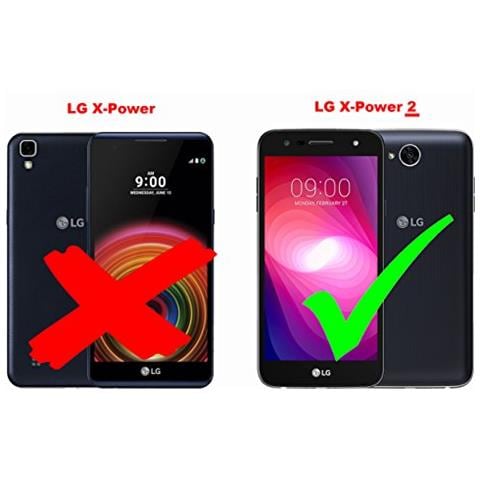 Cadorabo Custodia Compatibile Con Lg X Power 2 In Rosso Vinaccia - Coperchio Protettiva Con Chiusura Magnetica, Funzione Stand E Tasca Per Le Carte - Foto 2