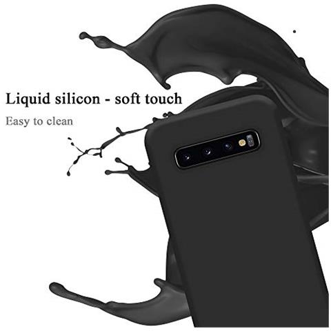 Custodia Compatibile Con Samsung Galaxy S10 In Liquid Nero - Coperchio Protettivo In Silicone Tpu Flessibile - Foto 2