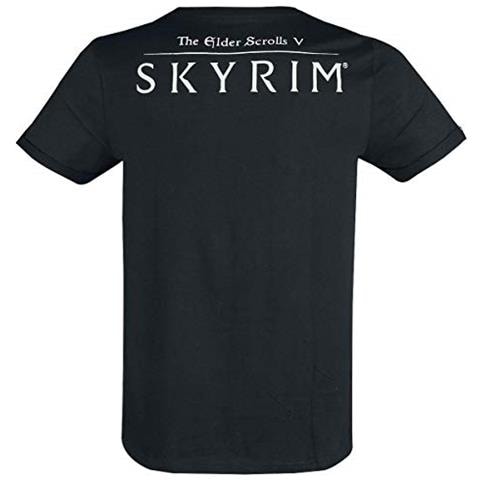 V - Skyrim - Dragon Soul Uomo T-shirt Nero M 100% Cotone Regular - Foto 2