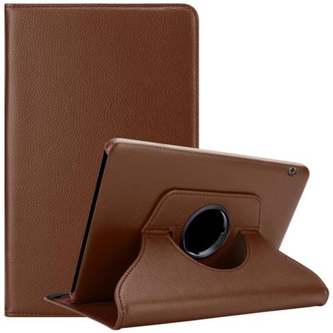 Cadorabo Custodia Per Tablet Compatibile Con Huawei Mediapad T5 10 (10.1"" Zoll) In Bruno Fungo - Coperchio Protettivo Senza Auto Wake Up, Con Funzione Stand E Chiusura A Fascia Elastica - Foto 1