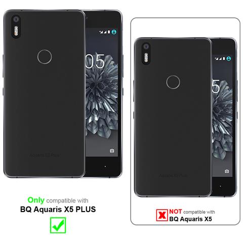 Custodia Compatibile Con Bq Aquaris X5 Plus In Nero Di Notte - Coperchio Protettiva Con Chiusura Magnetica, Funzione Stand E Tasca Per Le Carte - Foto 2
