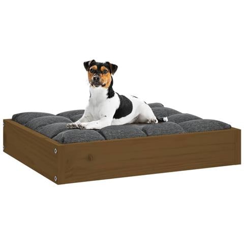 Cuccia Per Cani Miele 51,5x44x9 Cm In Legno Massello Di Pino - Foto 2