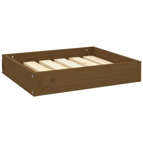 Cuccia Per Cani Miele 51,5x44x9 Cm In Legno Massello Di Pino - Foto 1