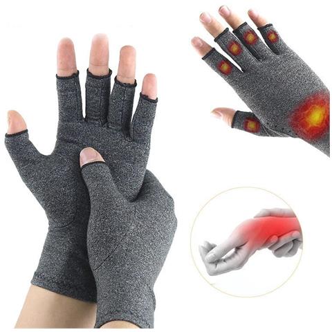 Guanti A Compressione Grigi Grey M - Foto 7