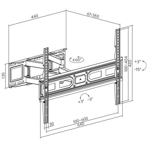Supporto Da Parete Mc-710n 37' 80' - Foto 1