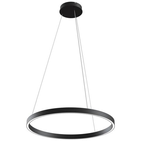Lampadario A Sospensione Moderno Rim Alluminio Nero Led 37w - Foto 1