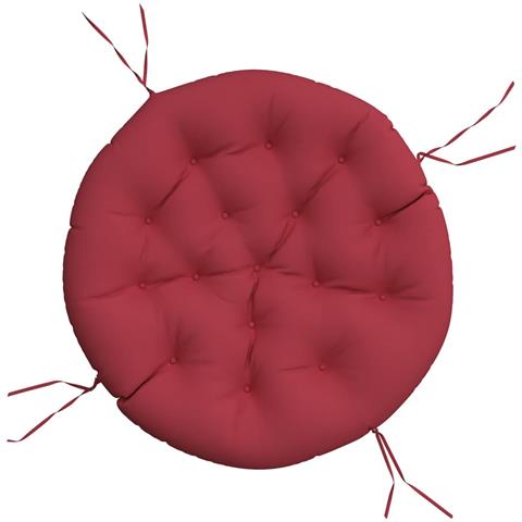 Cuscino Rotondo Rosso Vino 100x11 Cm In Tessuto Oxford - Foto 2