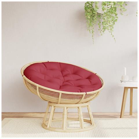 Cuscino Rotondo Rosso Vino 100x11 Cm In Tessuto Oxford - Foto 1