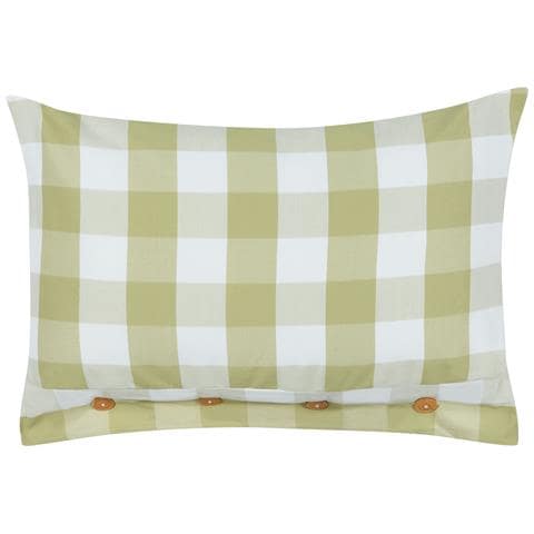 Cuscino Decorativo Tamnine 40 X 60 Cm Trama Gingham Verde Chiaro - Foto 2