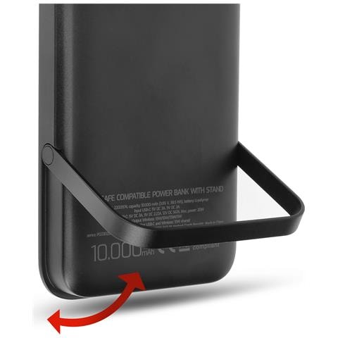Powerbank Magsafe 10000mah Con Supporto Video Compatibile Ricarica Rapida 20w, Nero - Foto 2