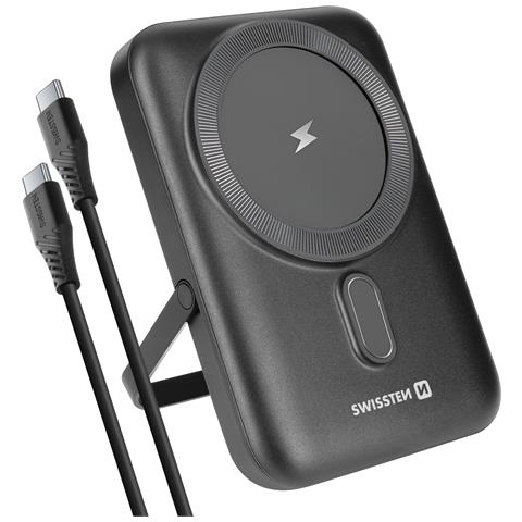 Powerbank Magsafe 10000mah Con Supporto Video Compatibile Ricarica Rapida 20w, Nero - Foto 1