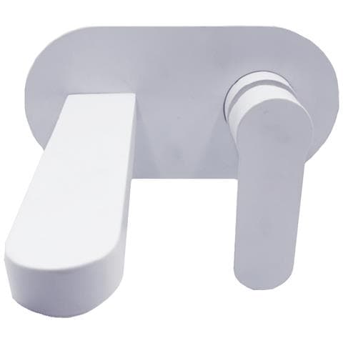 Miscelatore Lavabo Da Parete Oceania Ad Incasso Ottone Colore Bianco Opaco - Foto 1
