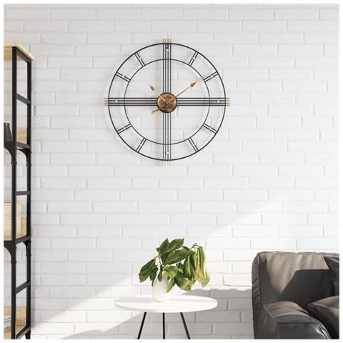 Orologio Da Parete Nero 60 Cm In Ferro - Foto 1