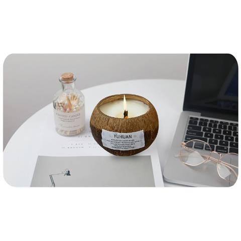 Candela Per Aromaterapia Con Guscio Di Noce Di Cocco Modela - Foto 2
