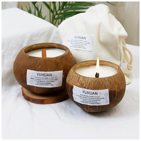 Candela Per Aromaterapia Con Guscio Di Noce Di Cocco Modela - Foto 3
