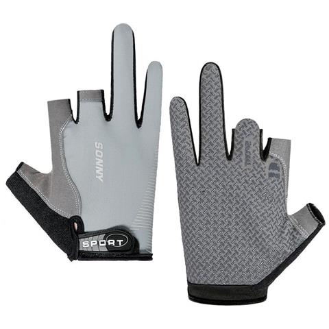 Guanti Da Ciclismo Touchscreen A Tre Dita Grey M - Foto 1