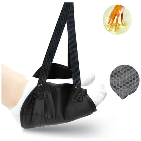 Amaca Poggiapiedi Da Viaggio - Rete Traspirante Per Aereo, Treno, Ufficio Darkgrey - Foto 6