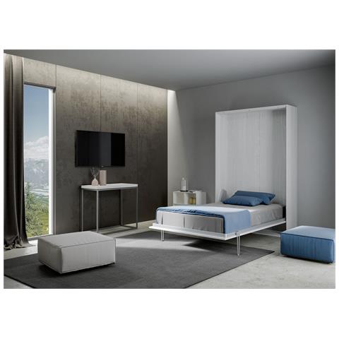 Letto 120 Kentaro Verticale A Scomparsa Bianco Frassino - Foto 2