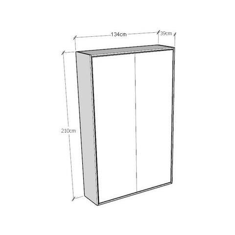 Letto 120 Kentaro Verticale A Scomparsa Bianco Frassino - Foto 4