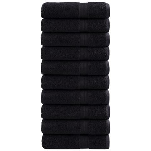 Asciugamani da Doccia SOLUND 10 pz Neri 70x140 cm 600 g /m² - Foto 1
