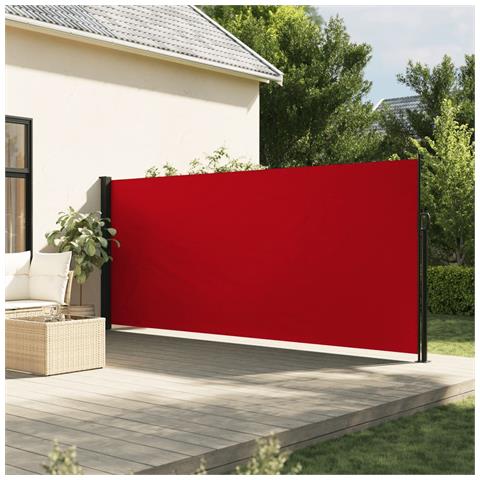 Tenda Da Sole Laterale Retrattile Rossa 180x600 Cm - Foto 1