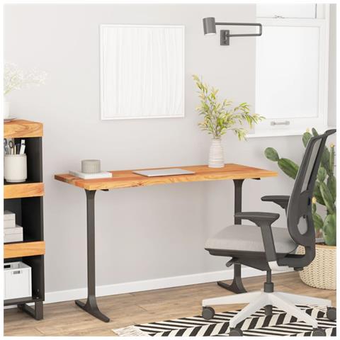 Piano Scrivania 120x50x2,5cm Rettangolare Legno Massello Acacia - Foto 1