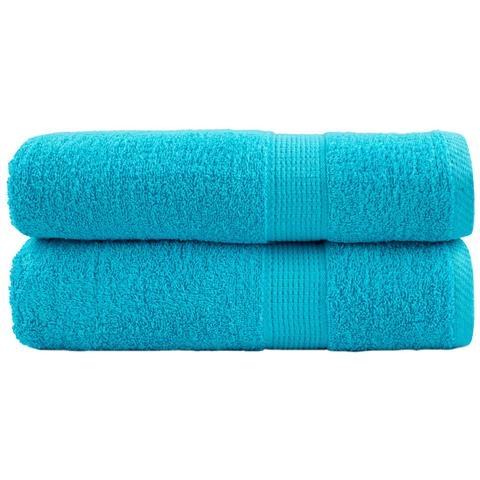 Asciugamani da Bagno SOLUND 2 pz Viola 70x140 cm 600 g /m² - Foto 1