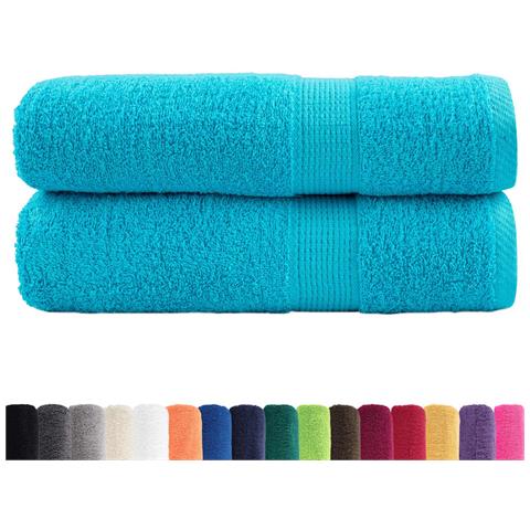 Asciugamani da Bagno SOLUND 2 pz Viola 70x140 cm 600 g /m² - Foto 2