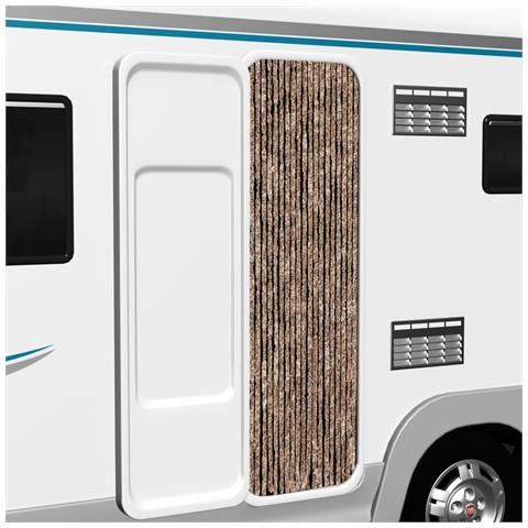 Tenda Antimosche Beige E Marrone Scuro 56x200 Cm In Ciniglia - Foto 1