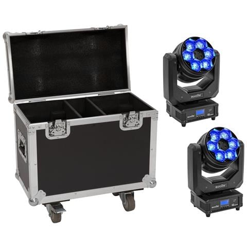 Set 2x Led Tmh-h240 Beam /wash /flowereffekt + Case (20000968) - Foto 1