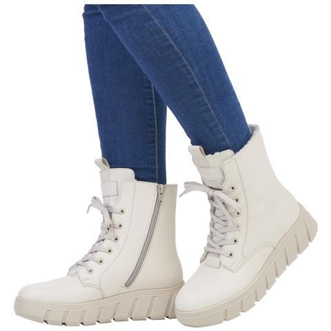 Beige Casual Closed Ladies Mid Height Boots Stivaletti Pelle Scarpe Donna Beige Eu 39, Y3501-60 - Foto 2