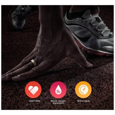 Anello Smart A2321 Cardiofrequenzimetro con Activity Tracker Colore Titanio - Foto 2