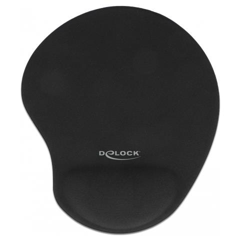Mouse pad ergonomico con poggiapolso in gel nero 230 x 202 x 24 mm - Foto 3