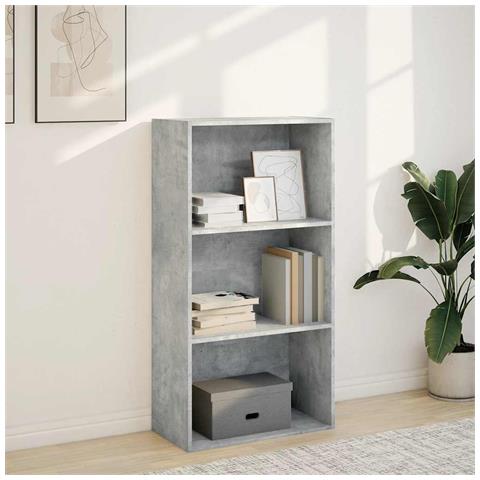 Libreria Grigio Cemento 60x30x114 Cm In Legno Multistrato - Foto 3