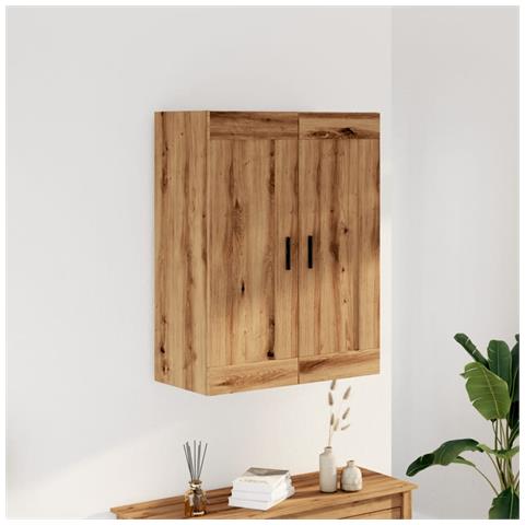 Mobile A Parete Rovere Artigianale 69,5x34x90 Cm In Truciolato - Foto 1