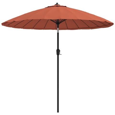 Ombrellone Da Esterni Palo In Alluminio 270 Cm Terracotta - Foto 1