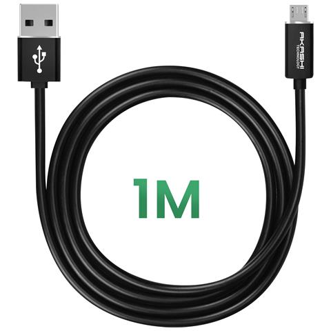 Cavo Usb A Micro-usb Ricarica E Sincronizzazione 1m, Nero - Foto 2