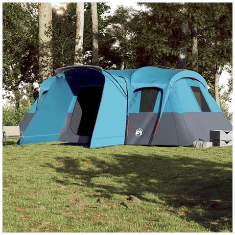 Tenda Familiare a Tunnel per 16 Persone Blu Impermeabile - Foto 2