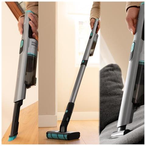 Scoba 2100 Twice Aspirapolvere verticale Batteria Secco Ciclonico Senza sacchetto 210 W Nero, Blu - Foto 2