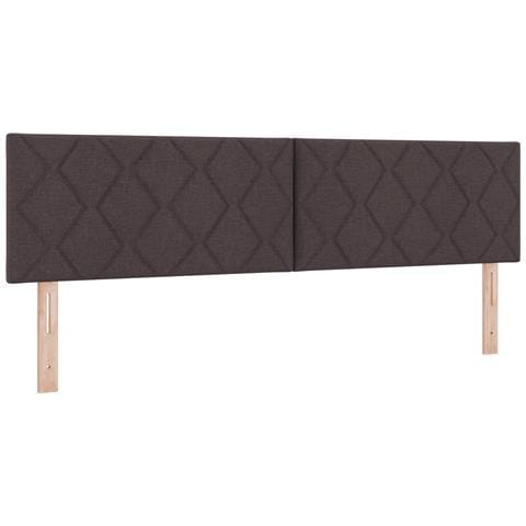 Testiera Design a Blocchi di Diamante Marrone Scuro 180 cm Tessuto - Foto 1