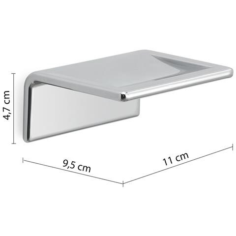 Portasapone Inamovibile Da Muro In Ottone, Acciaio Inox Aisi 304 E Cromall A912 Serie Il Giglio Cromato - Foto 2