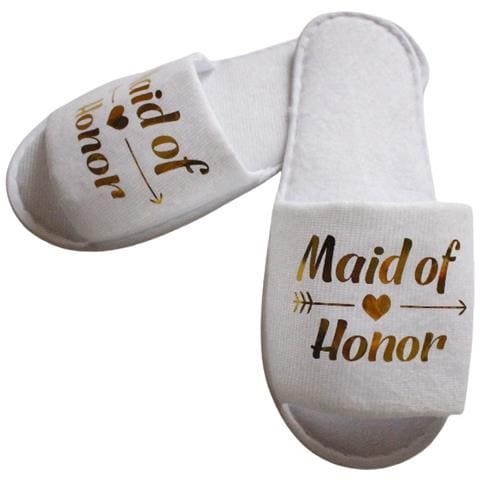 Pantofole Da Sposa 'maid Of Honor' Con Paillettes - Perfette Per Feste Di Addio Al Nubilato - Foto 1