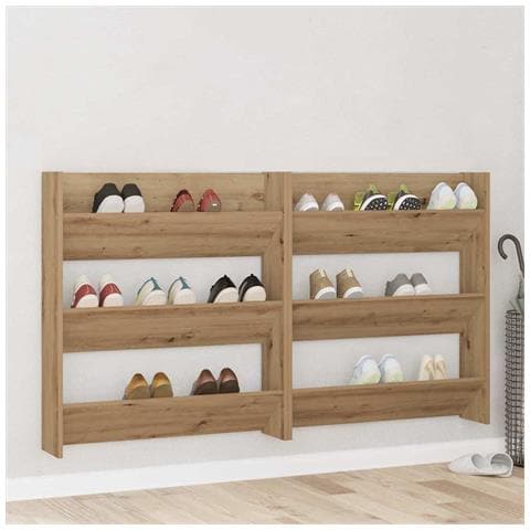 Armadi per scarpe da muro Altro 2 pcs rovere artigianale - Foto 2