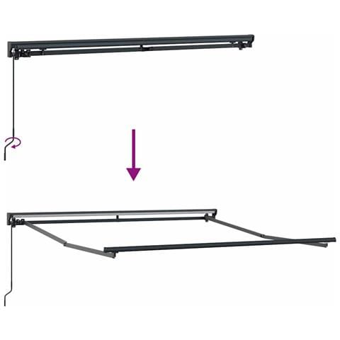 Tenda Retrattile Marrone 300x250 cm Tessuto - Foto 9