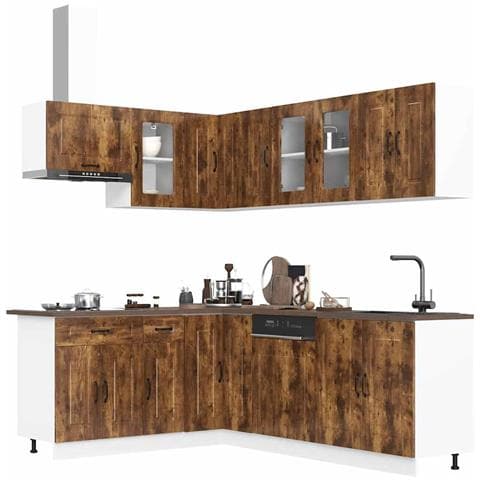Set Mobili da Cucina 11 pz Kalmar Rovere Fumo Legno Multistrato - Foto 2