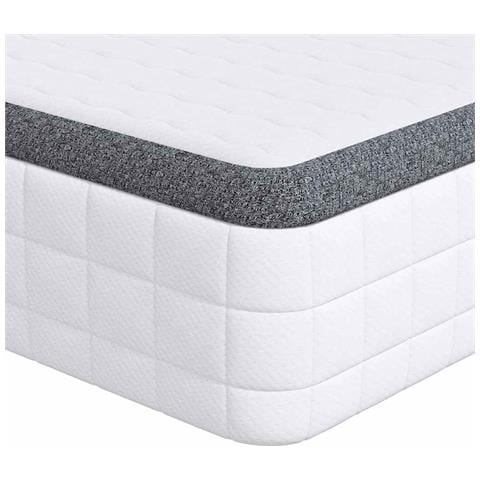 Materasso 2 pcs Bianco e Grigio 60 x 200 cm Molla Bonell - Foto 1
