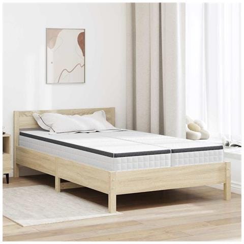 Materasso 2 pcs Bianco e Grigio 60 x 200 cm Molla Bonell - Foto 2