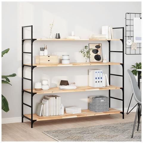 Mensole da Parete 3 pz 120x40x2 cm Legno Acacia Non Trattato - Foto 2