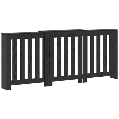 Copertura per radiatori Rovere Nero 205 x 21.5 x 83.5 cm - Foto 1
