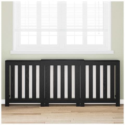 Copertura per radiatori Rovere Nero 205 x 21.5 x 83.5 cm - Foto 2